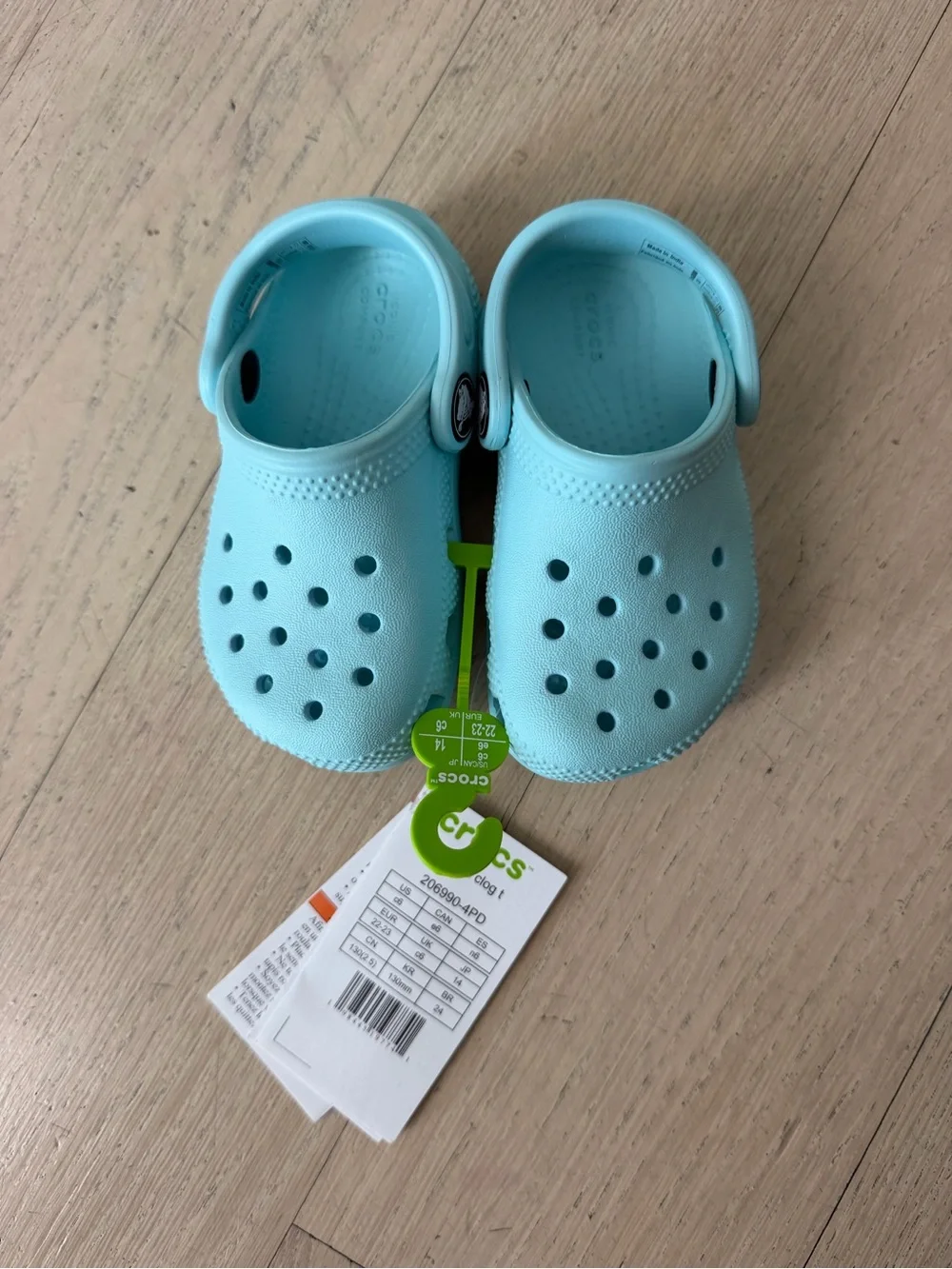 CROCS Kids' Classic Clog in Light Aqua